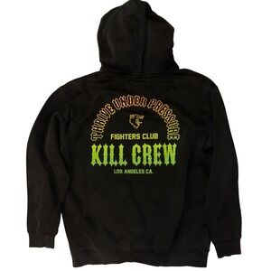 Kill Crew Fighters Club Hoodie Black Thrive Under Pressure XS Sweatshirt